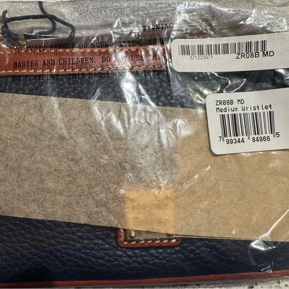 Dooney & Bourke Handbags - Dooney & Bourke Pebble Grain Medium Wristlet   - Blue /Brown